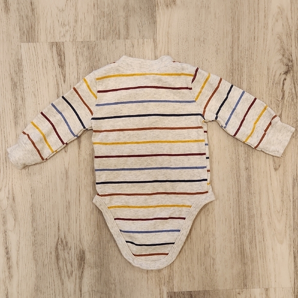Carter's Off-White Striped Onesie 3 Months - Picture 3 of 3